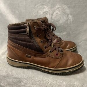 Pajar Boots Men's Brown Leather Insulated Waterproof Winter Snow Boots